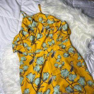 Anthropologie Varun Bahl yellow romper